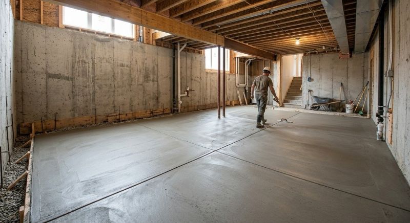 Basement Concrete Installation in Hanover, MD